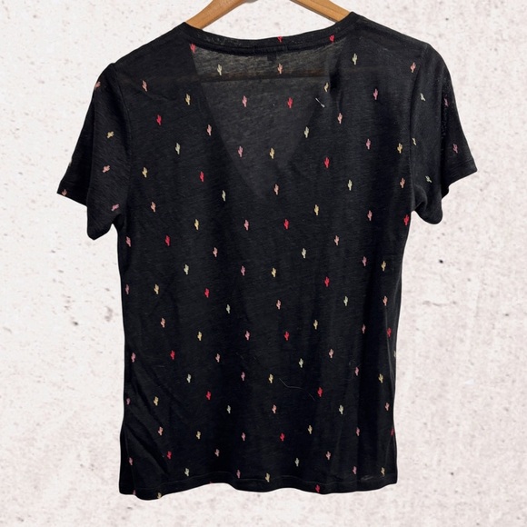 Rails Black Fitted V-Neck Short Sleeve Tee - Picture 2 of 4